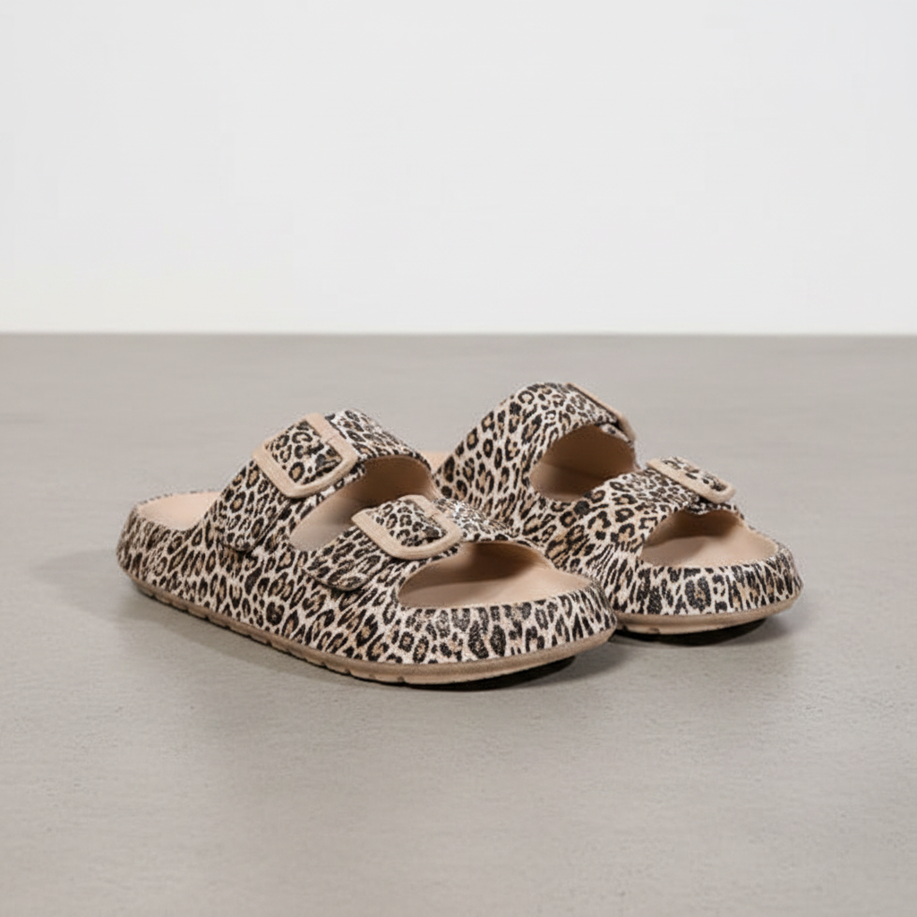 Summer Women Comfort Leopard Soft Thick-Soled Slippers
