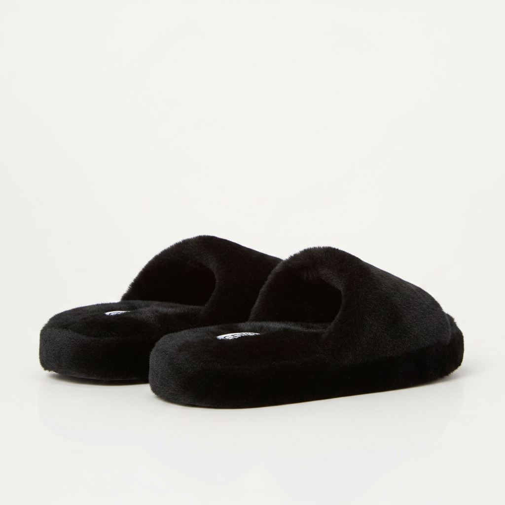 Women's Geneva Faux Fur Slipper Black